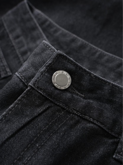 Vintage Washed High Street Jorts Distressed Denim Shorts