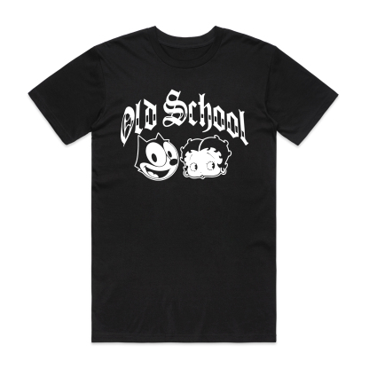 Old School Printed Men's T-shirt（Double-sided Print）