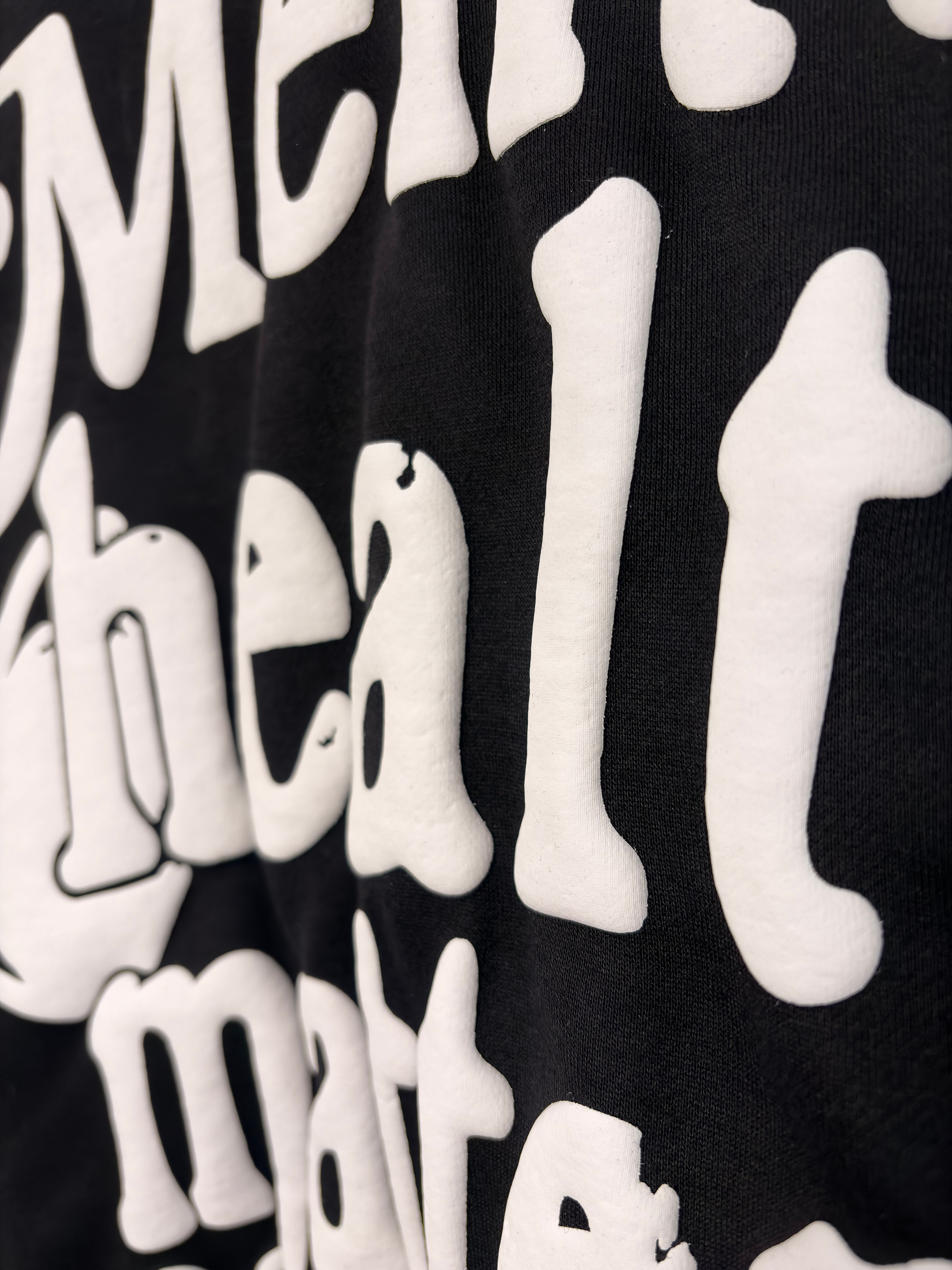 Puff Print Mental Health Matters Cropped Hoodie