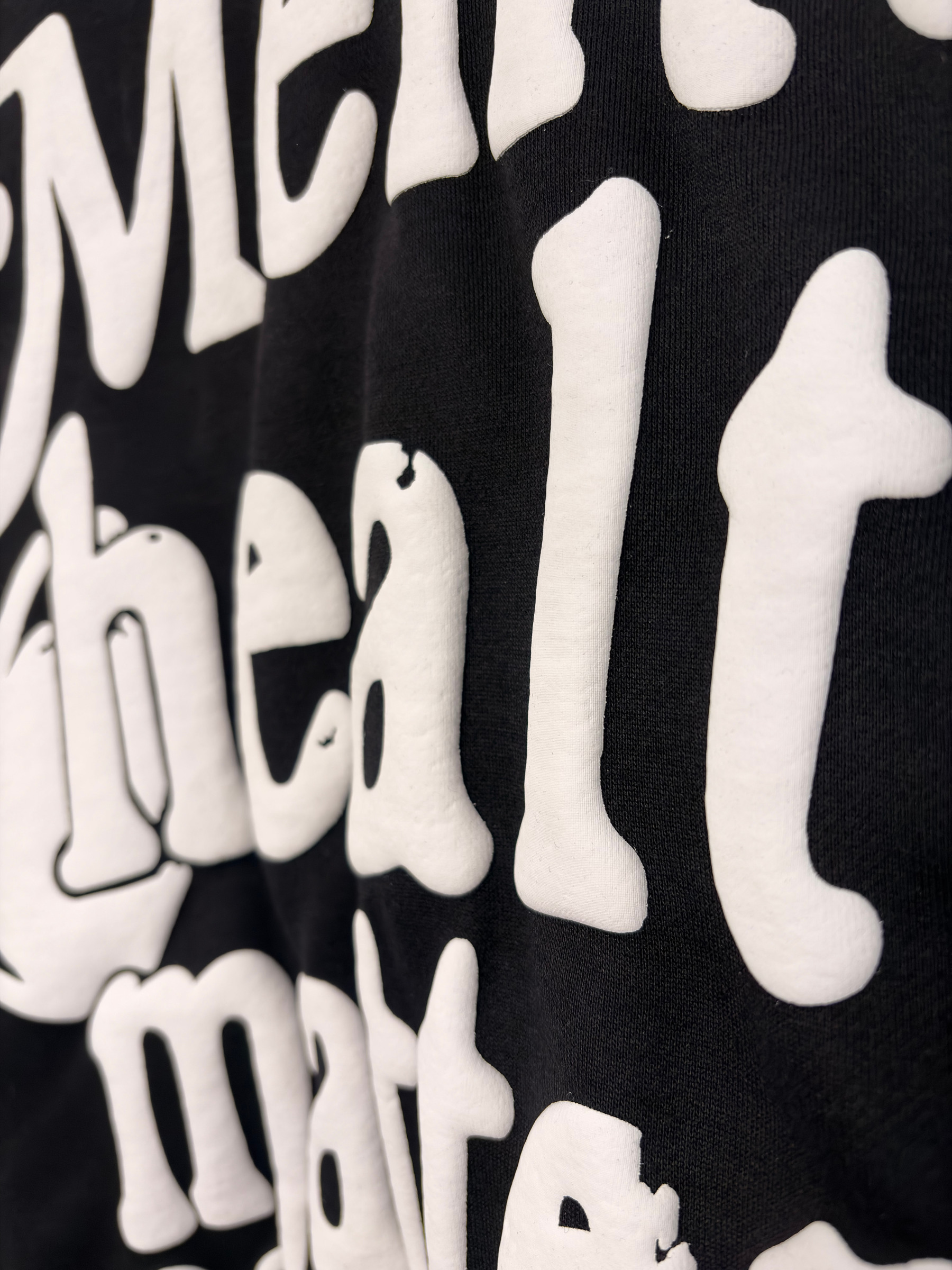 Puff Print Mental Health Matters Cropped Hoodie