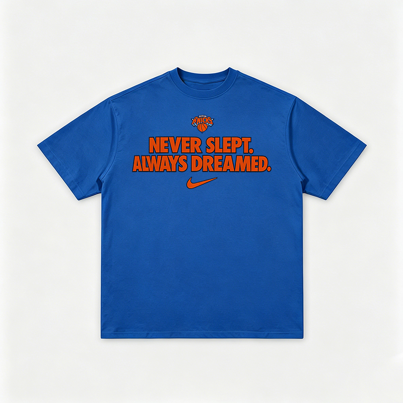 Never Slept. Always Dreamed New York Knicks Printed Men's T-shirt
