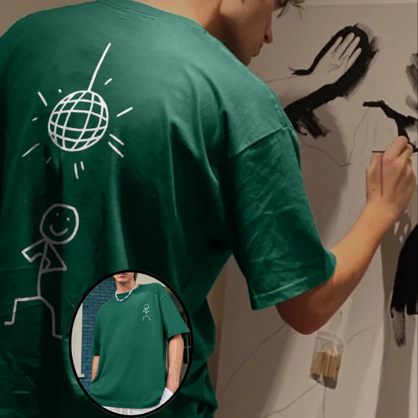 Dancing Under The Disco Ball Printed T-shirt（Double-sided Print）