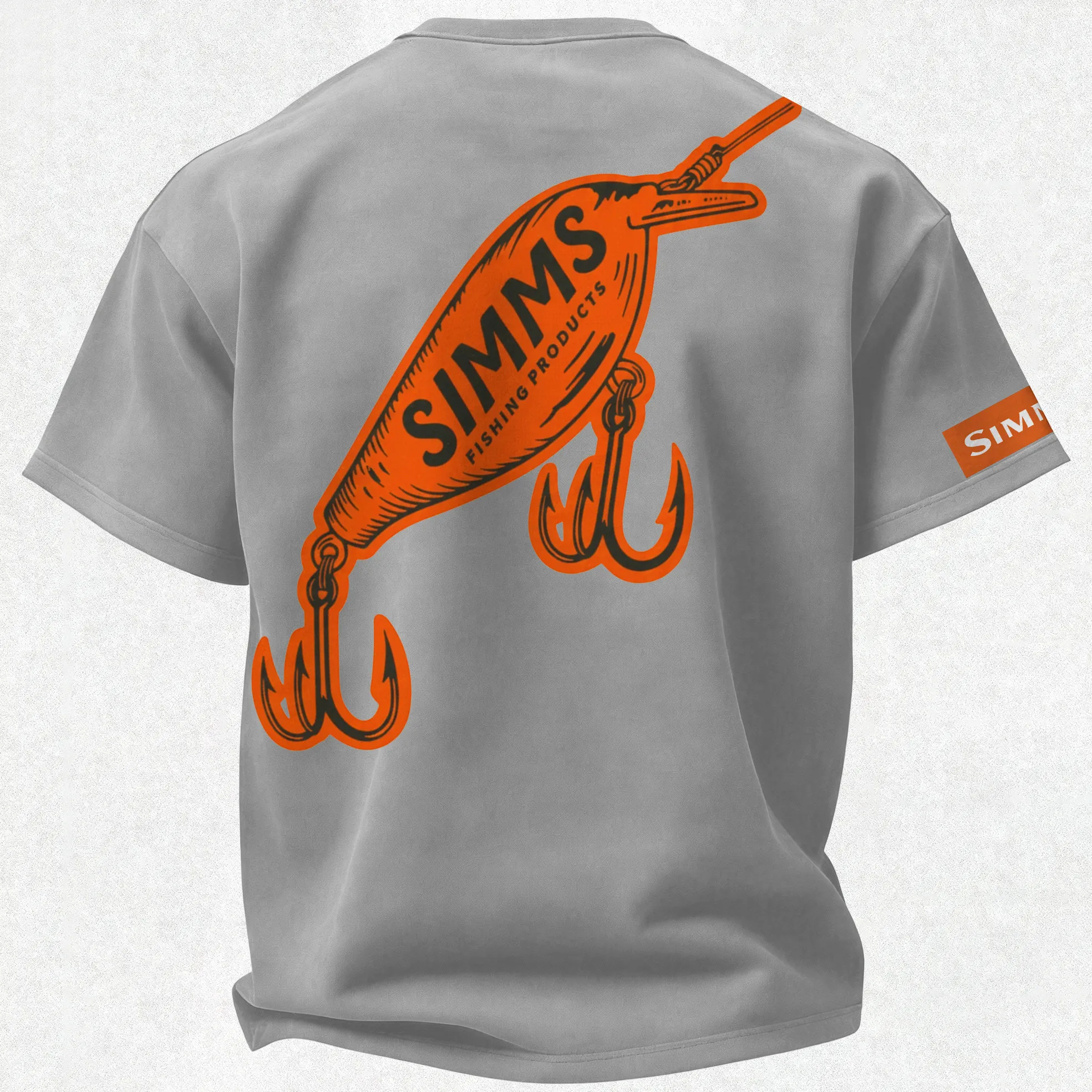 Simms Fishing Lure Logo Printed Men's T-shirt