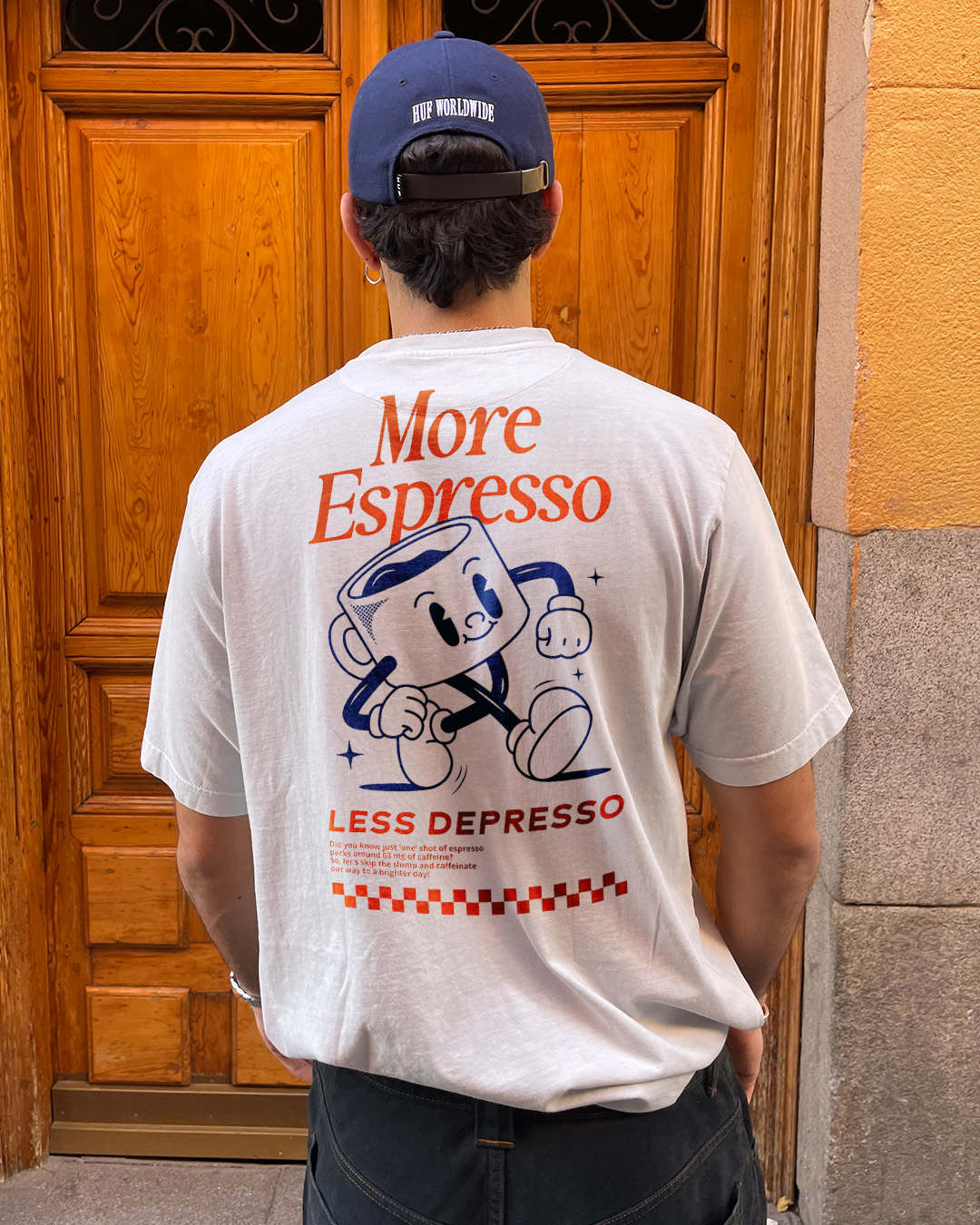 More Espresso Less Depresso Printed T-shirt（Double-sided Print）