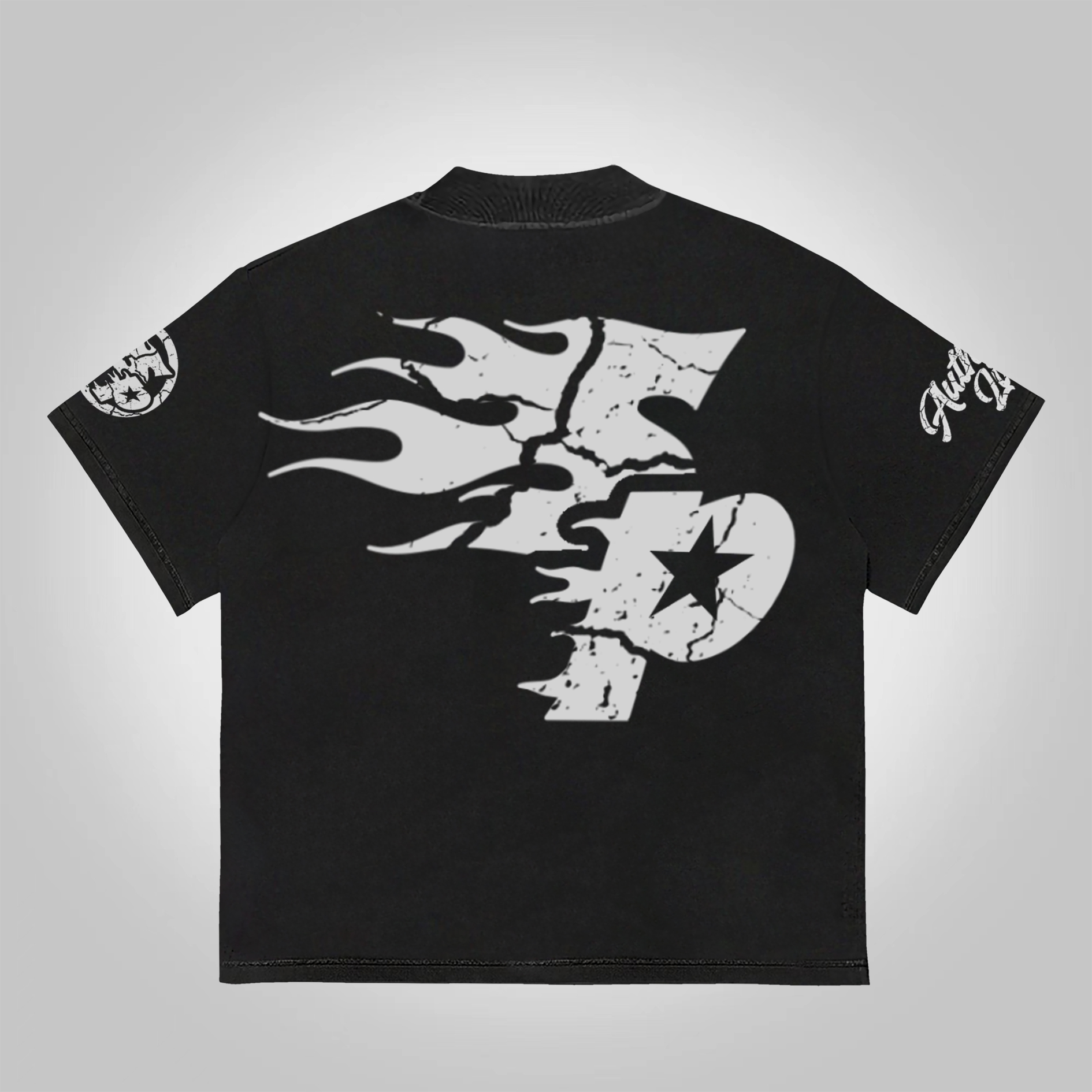 Studio Real Wise Vintage Print Pattern Cotton T-Shirt