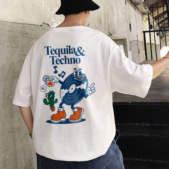 Tequila & Techno Printed T-shirt（Double-sided Print）