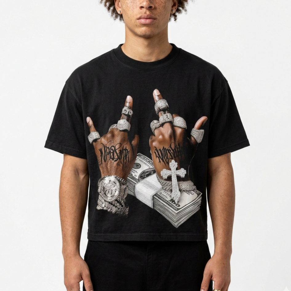 Has Absolute Power And Money Cropped T-shirt