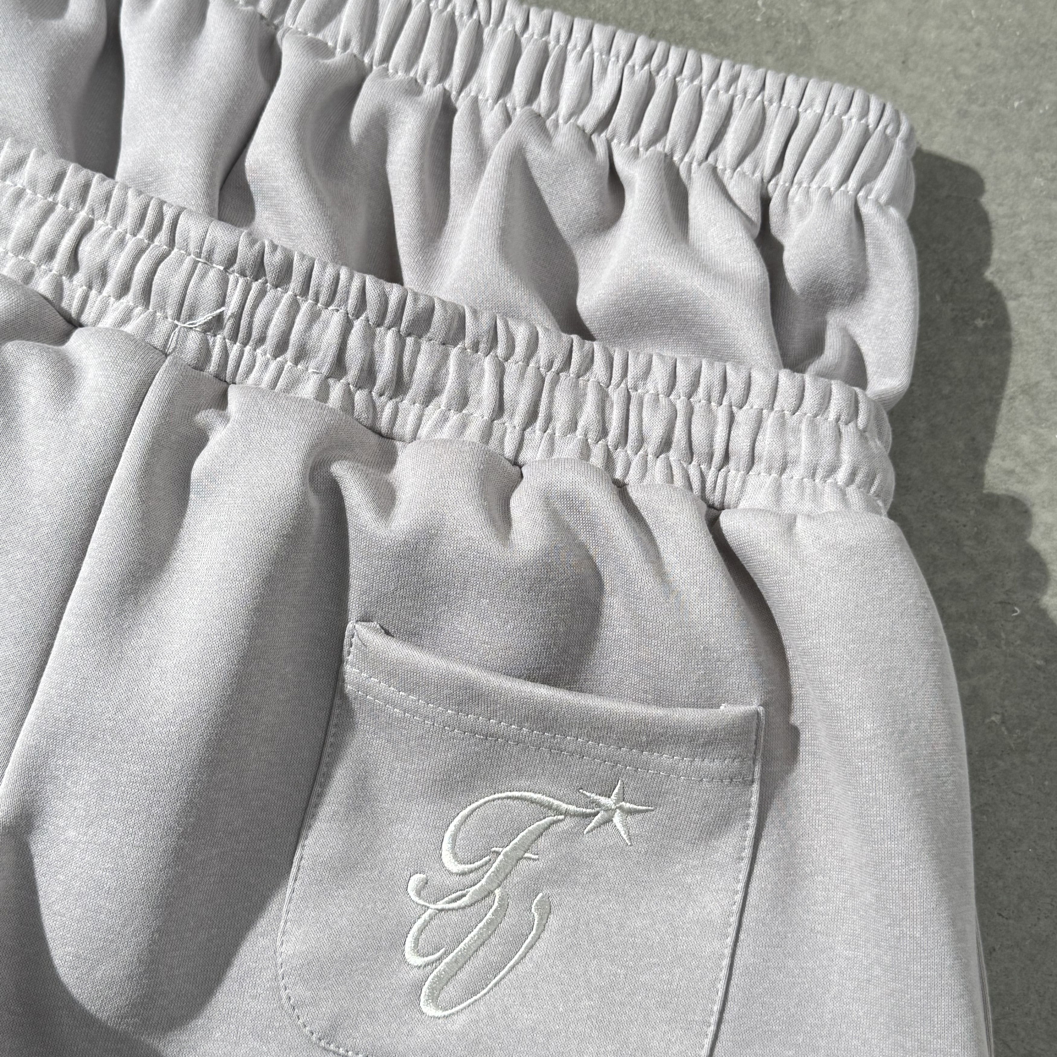 Sopula Embroidery Star Double Waistband Baggy Sweatpants