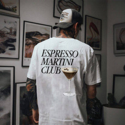 Espresso Martini Club Printed T-shirt（Double-sided Print）