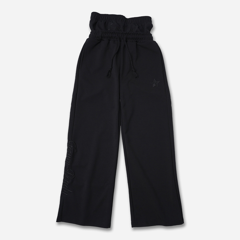 Sopula Embroidery Star Double Waistband Baggy Sweatpants