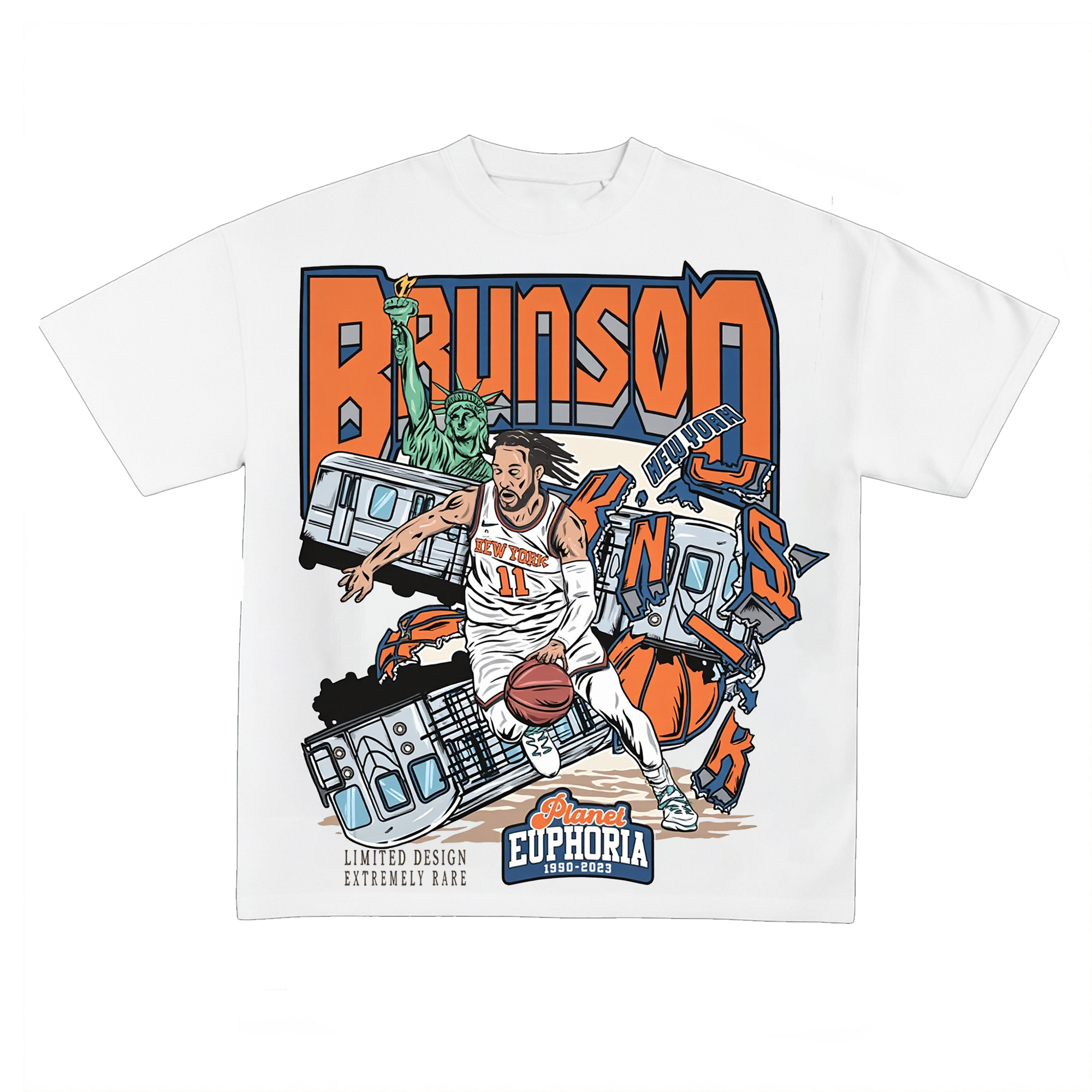 New york, 11, Limited design, Extremely rare, Planet euphoria, 1990-2023 Printed Men's T-shirt