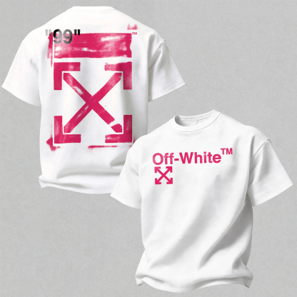 Off-White Spray Paint Arrow 99 Printed Men's T-shirt