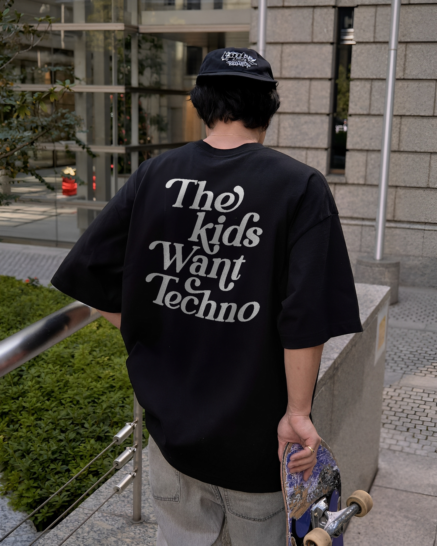 The Kids Want Techno Printed T-shirt（Double-sided Print）