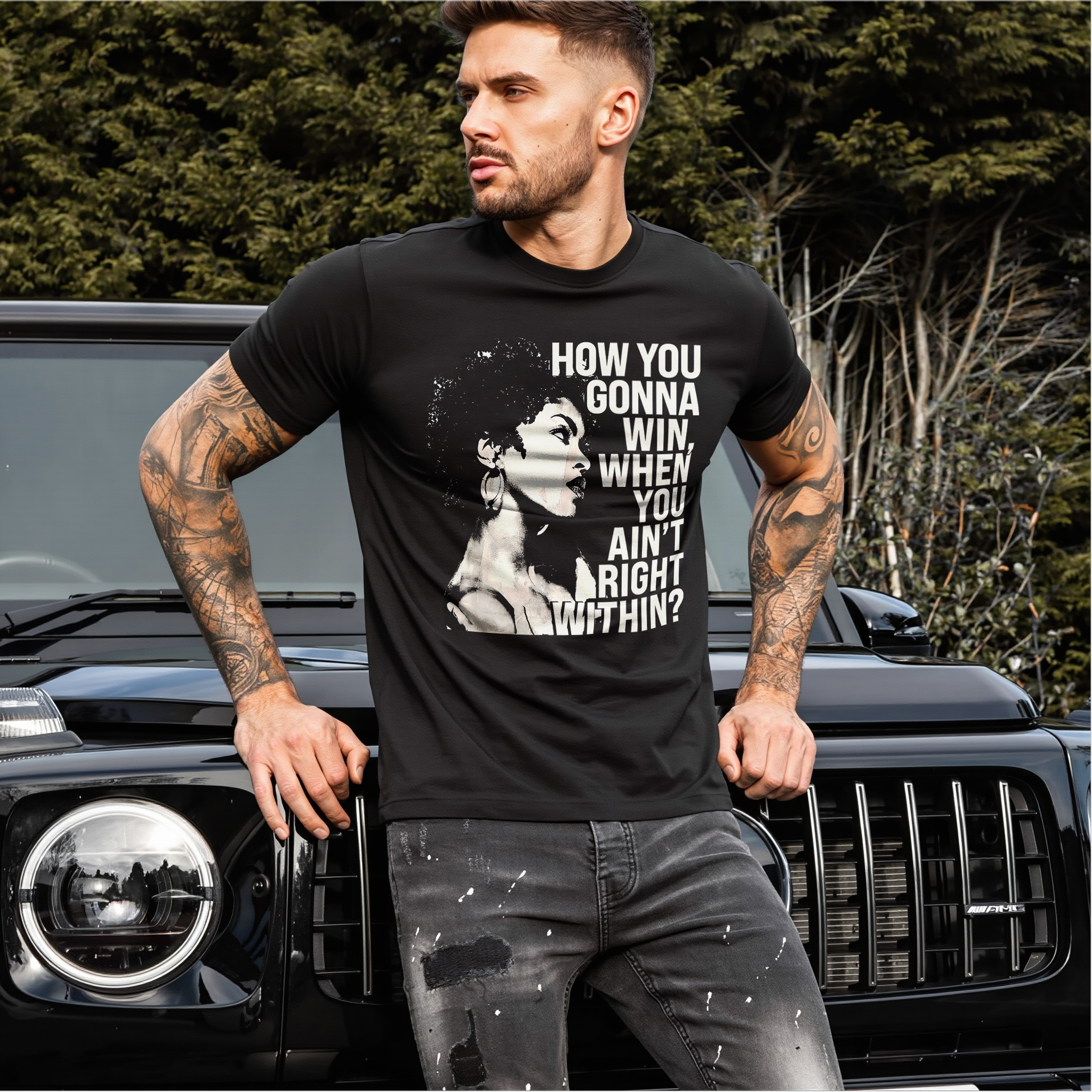 How You Gonna Win When You Ain't Right Within Printed Men's T-shirt