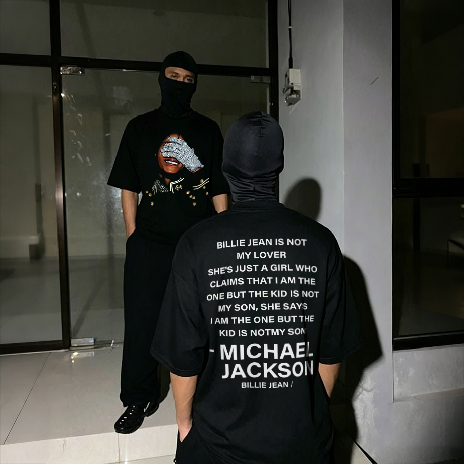 Michael Jackson Diamond Hand Portrait Graphic Printed Men's T-shirt