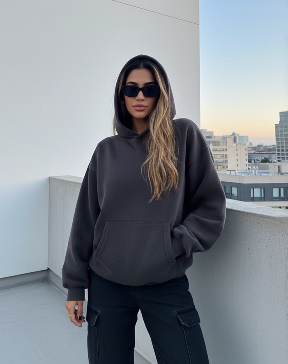 Unisex Essential Oversized Terry Heavy Hoodie