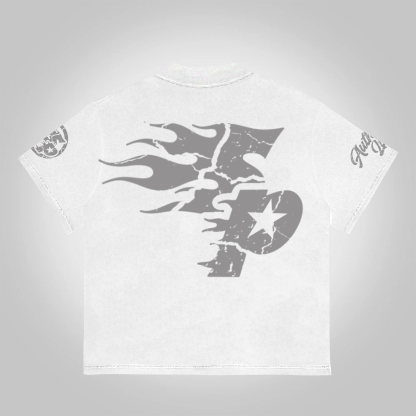 Studio Real Wise Vintage Print Pattern Cotton T-Shirt