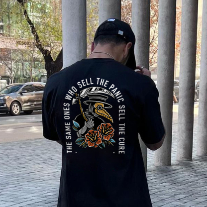 The Same Ones Who Sell The Panic Sell The Cure Printed T-shirt（Double-sided Print）