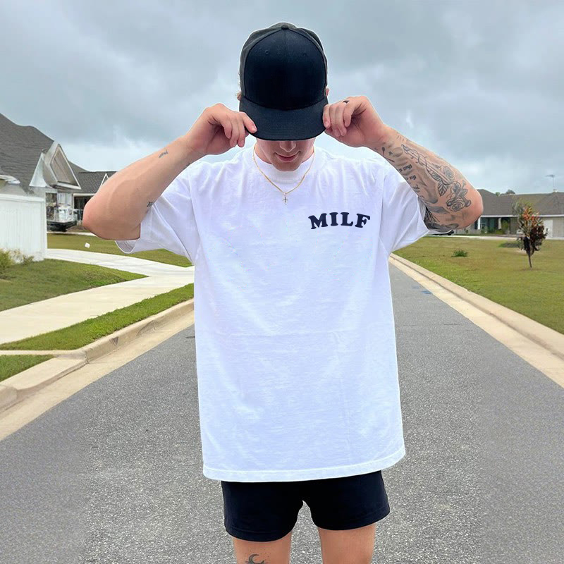 MILF Man I Love Frogs Printed T-shirt（Double-sided Print）