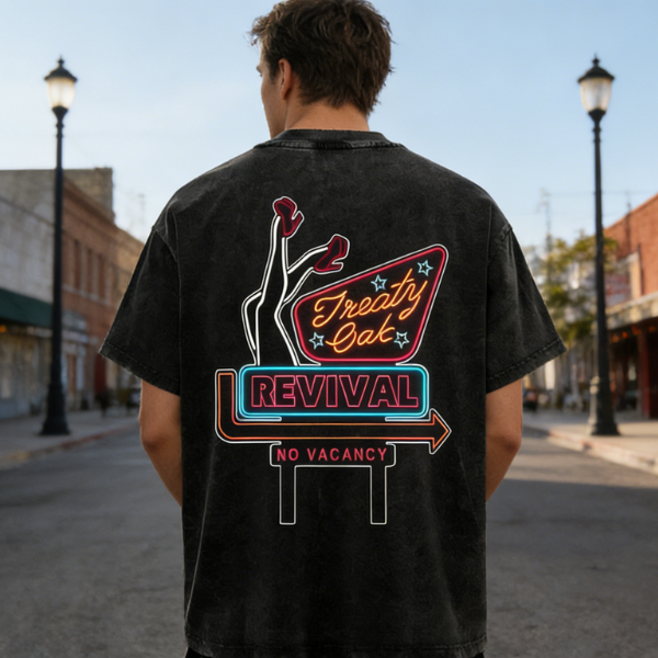 Treaty Oak Revival Printed Vintage Washed T-shirt（Double-sided Print）