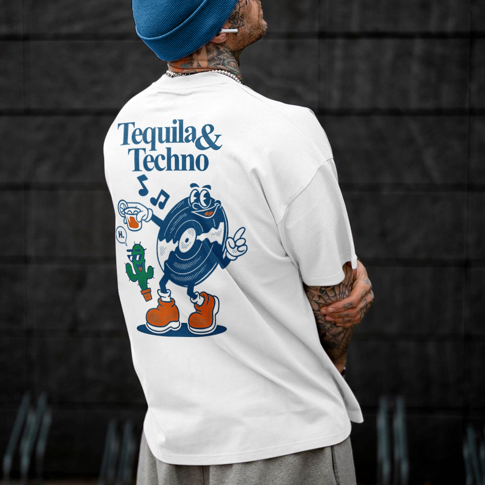 Tequila & Techno Printed T-shirt（Double-sided Print）