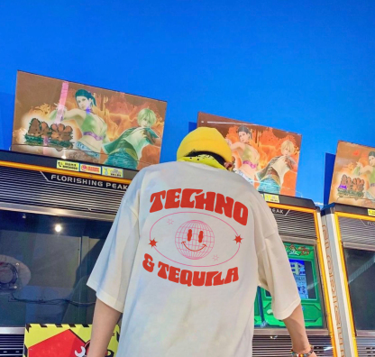 Tequila & Techno Printed T-shirt（Double-sided Print）