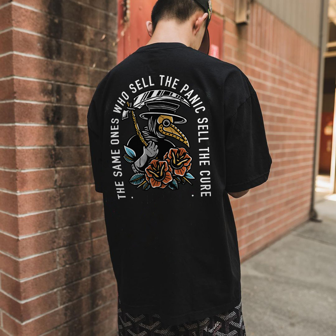 The Same Ones Who Sell The Panic Sell The Cure Printed T-shirt（Double-sided Print）