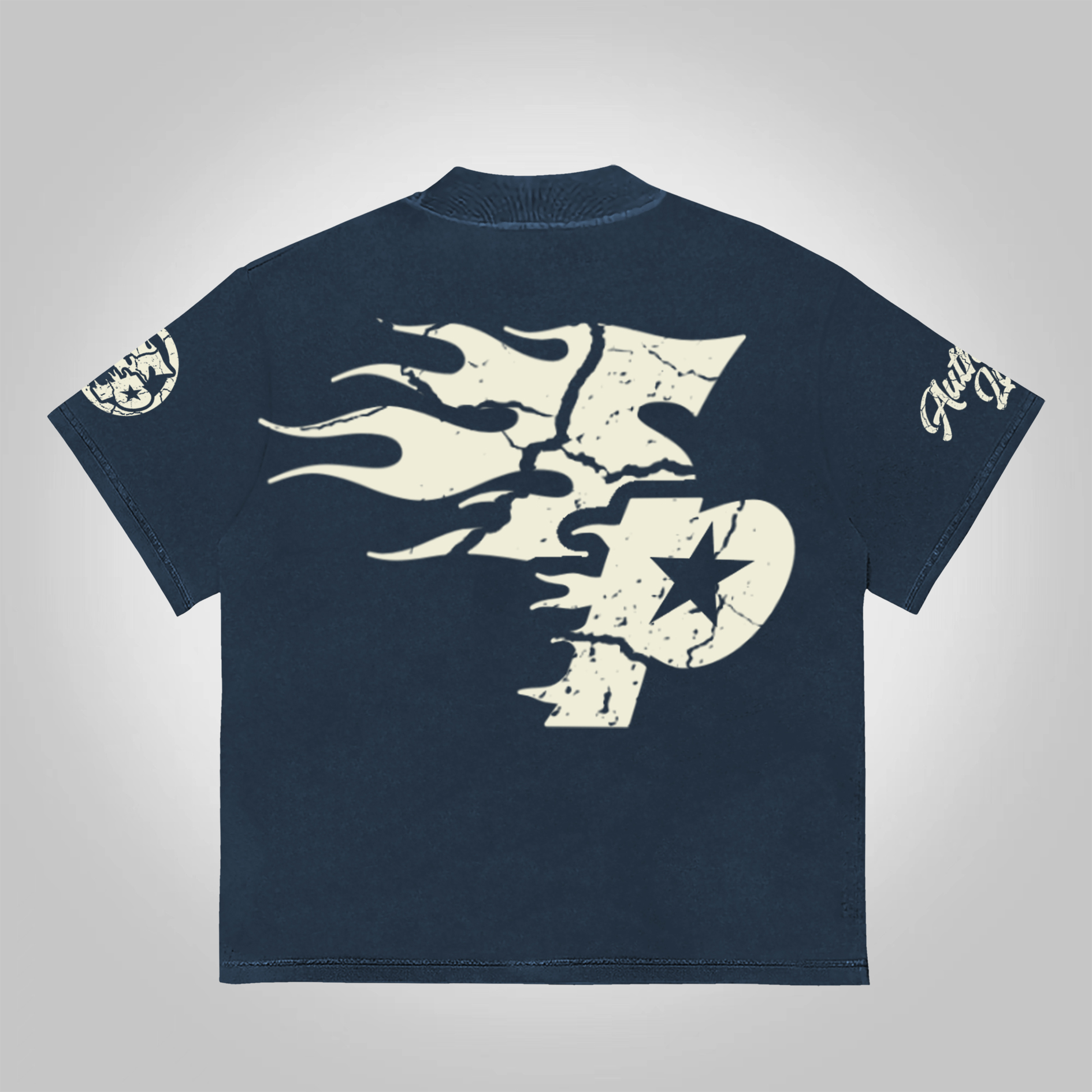 Studio Real Wise Vintage Print Pattern Cotton T-Shirt