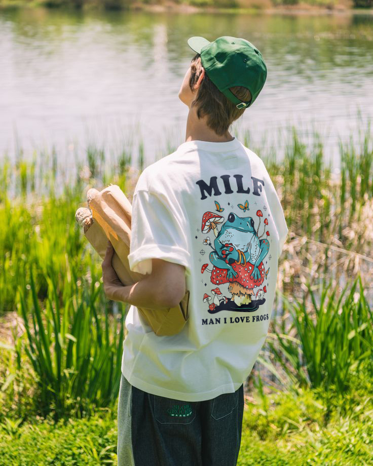 MILF Man I Love Frogs Printed T-shirt（Double-sided Print）