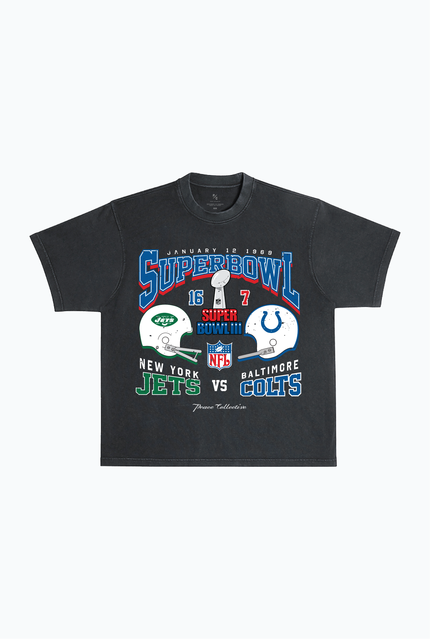 Super Bowl III: New York Jets vs. Baltimore Colts Washed T-shirt