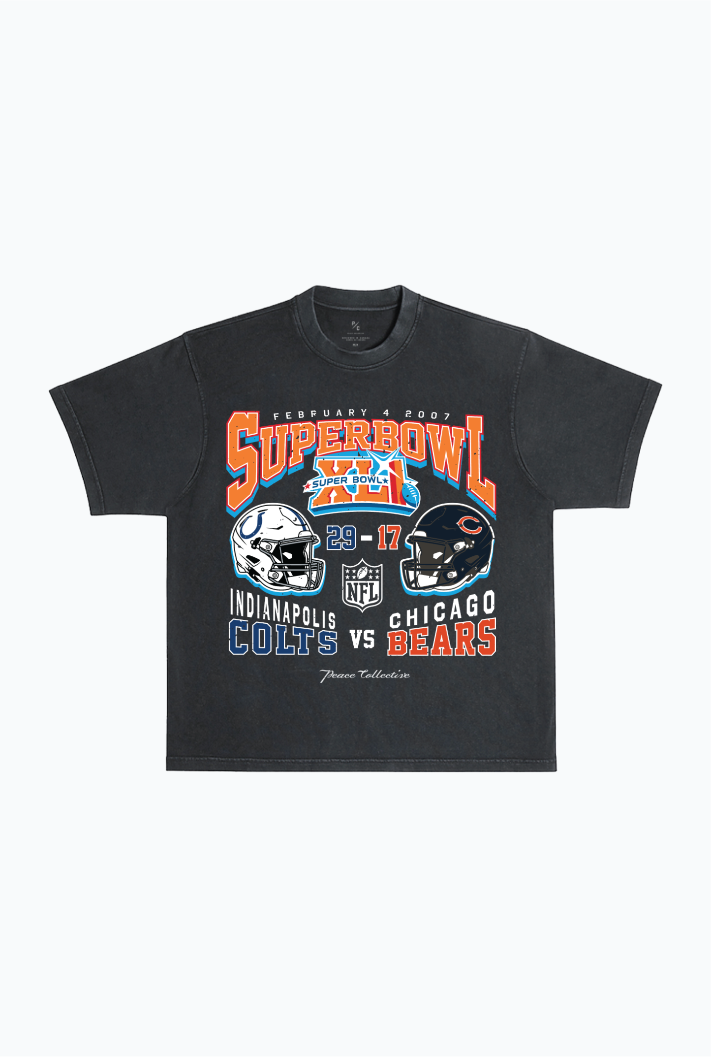 Super Bowl XLI: Indianapolis Colts vs Chicago Bears Washed T-shirt