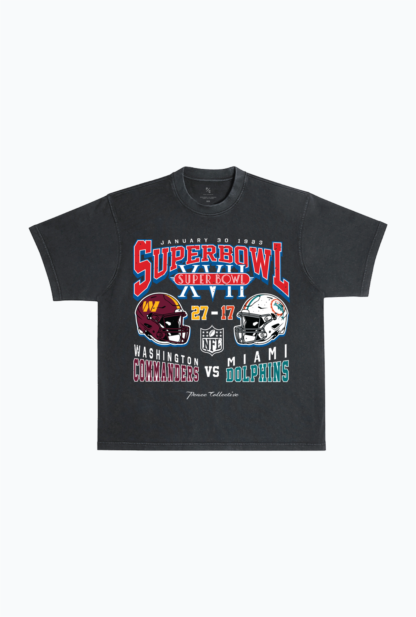 Super Bowl XVII: Washington Commanders vs Miami Dolphins Washed T-shirt