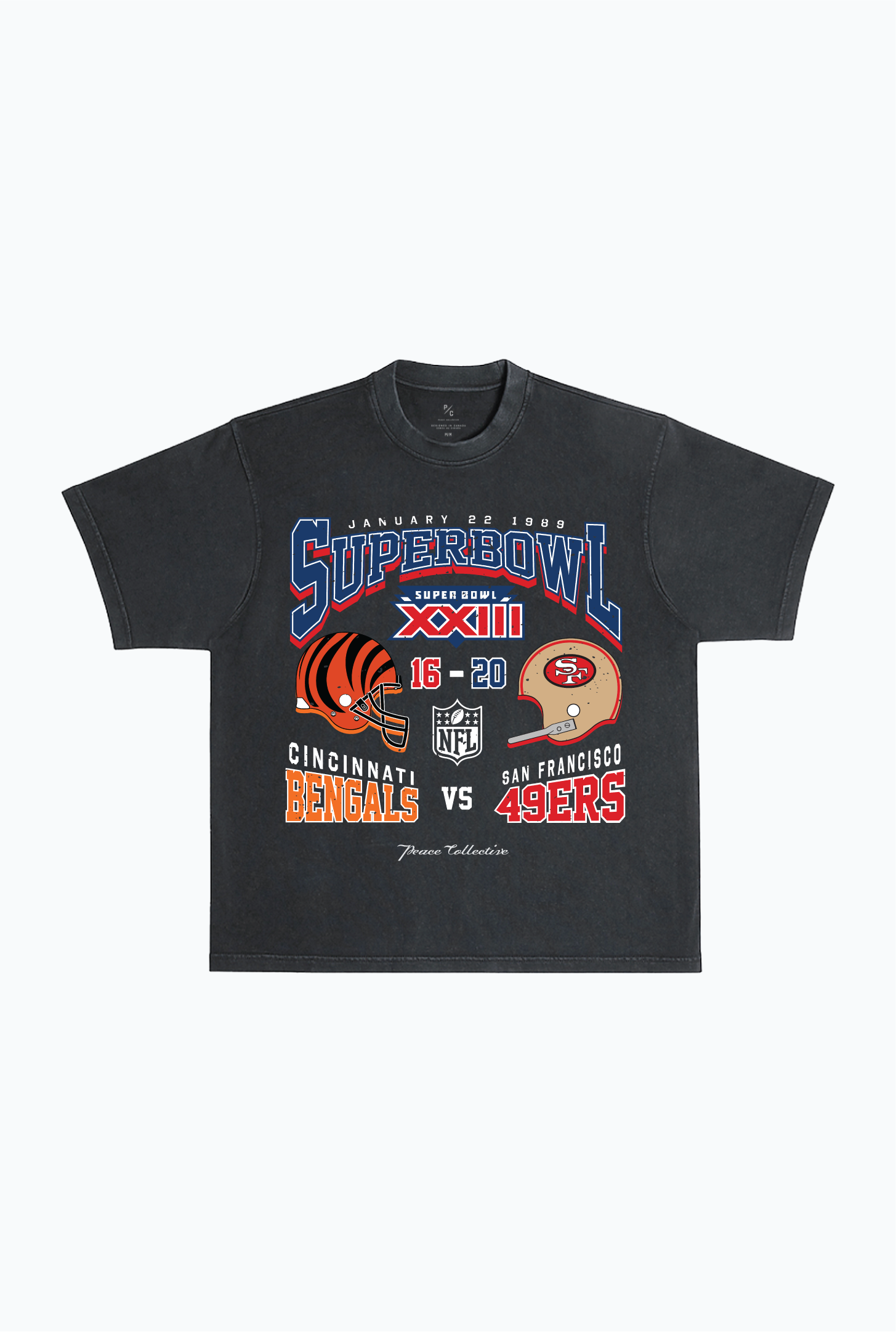 Super Bowl XXIII: San Francisco 49ers vs Cincinnati Bengals Washed T-shirt