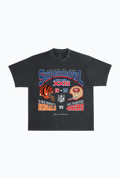 Super Bowl XXIII: San Francisco 49ers vs Cincinnati Bengals Washed T-shirt