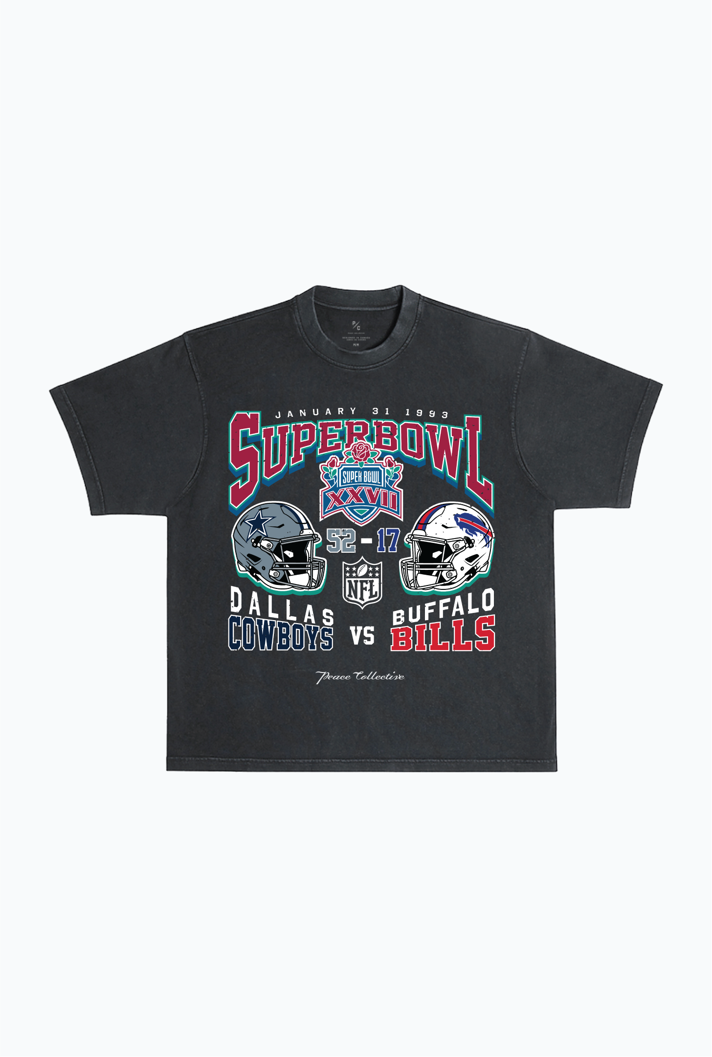 Super Bowl XXVII: Dallas Cowboys vs Buffalo BillsWashed T-shirt
