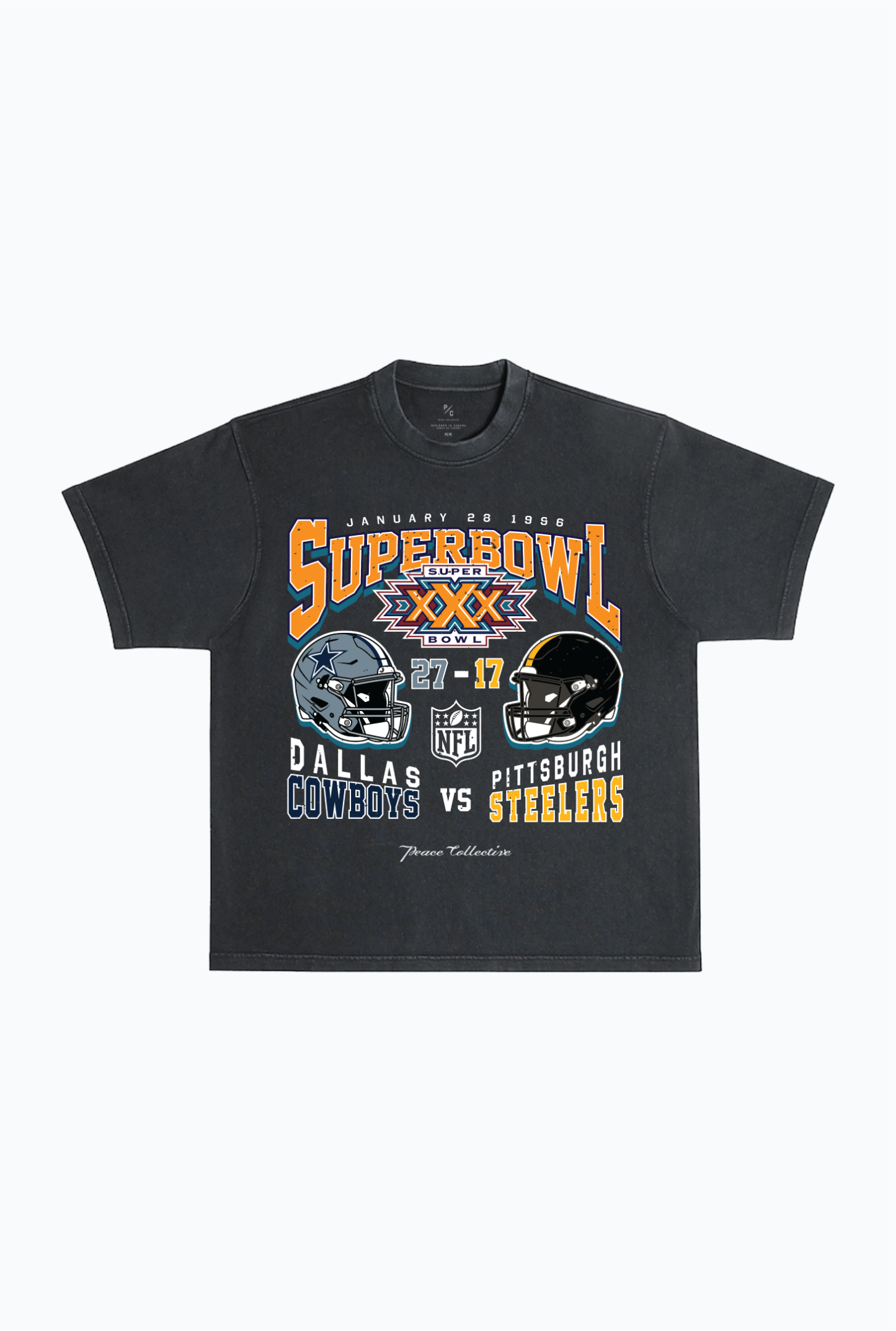 Super Bowl XXX: Dallas Cowboys vs Pittsburgh Steelers Washed T-shirt