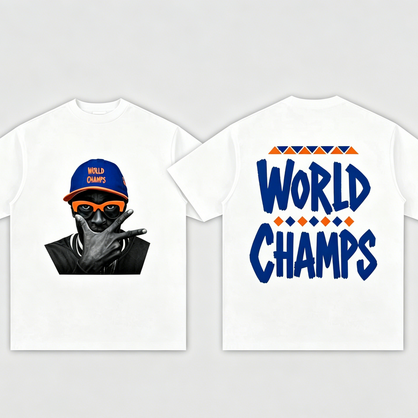 Spike Lee Knicks "WORLD CHAMPS" T-Shirt（Double-sided Print）