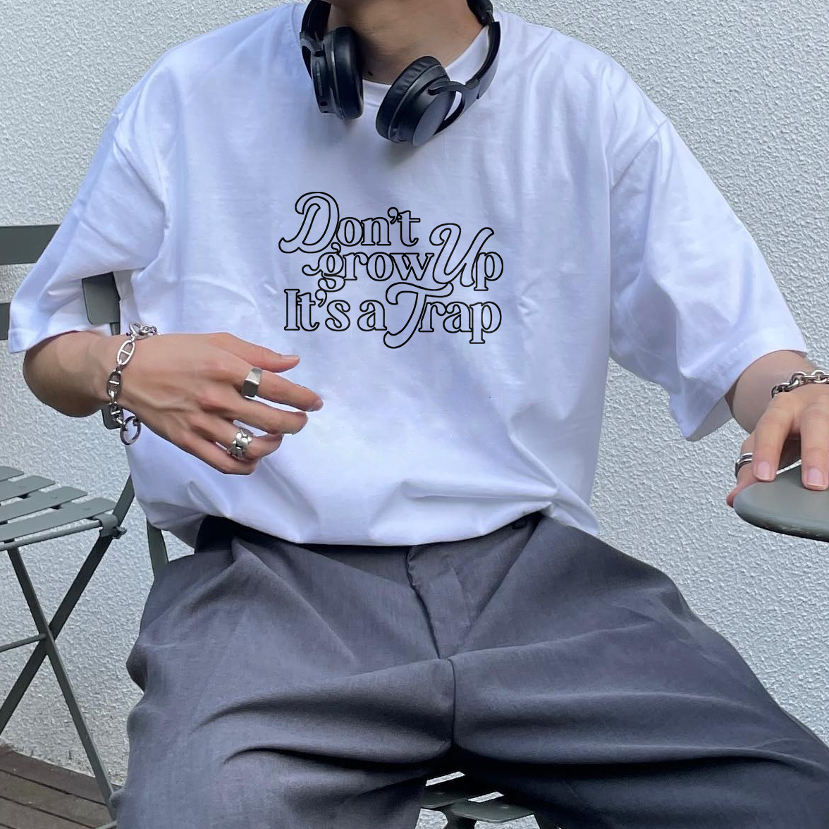 Don't Grow Up It's A Trap Printed T-shirt（Double-sided Print）