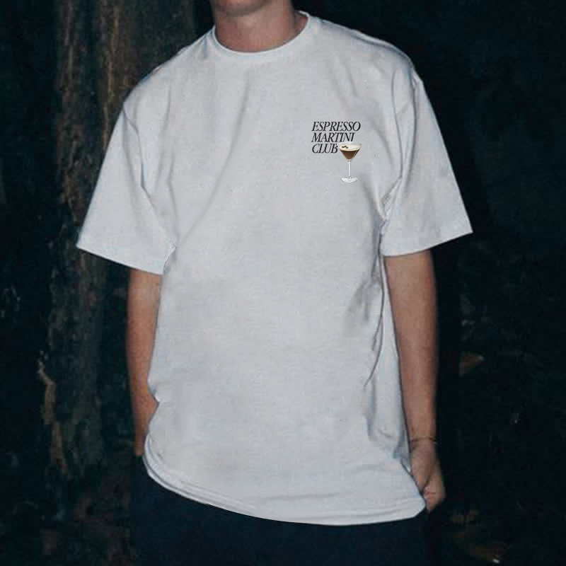 Espresso Martini Club Printed T-shirt（Double-sided Print）