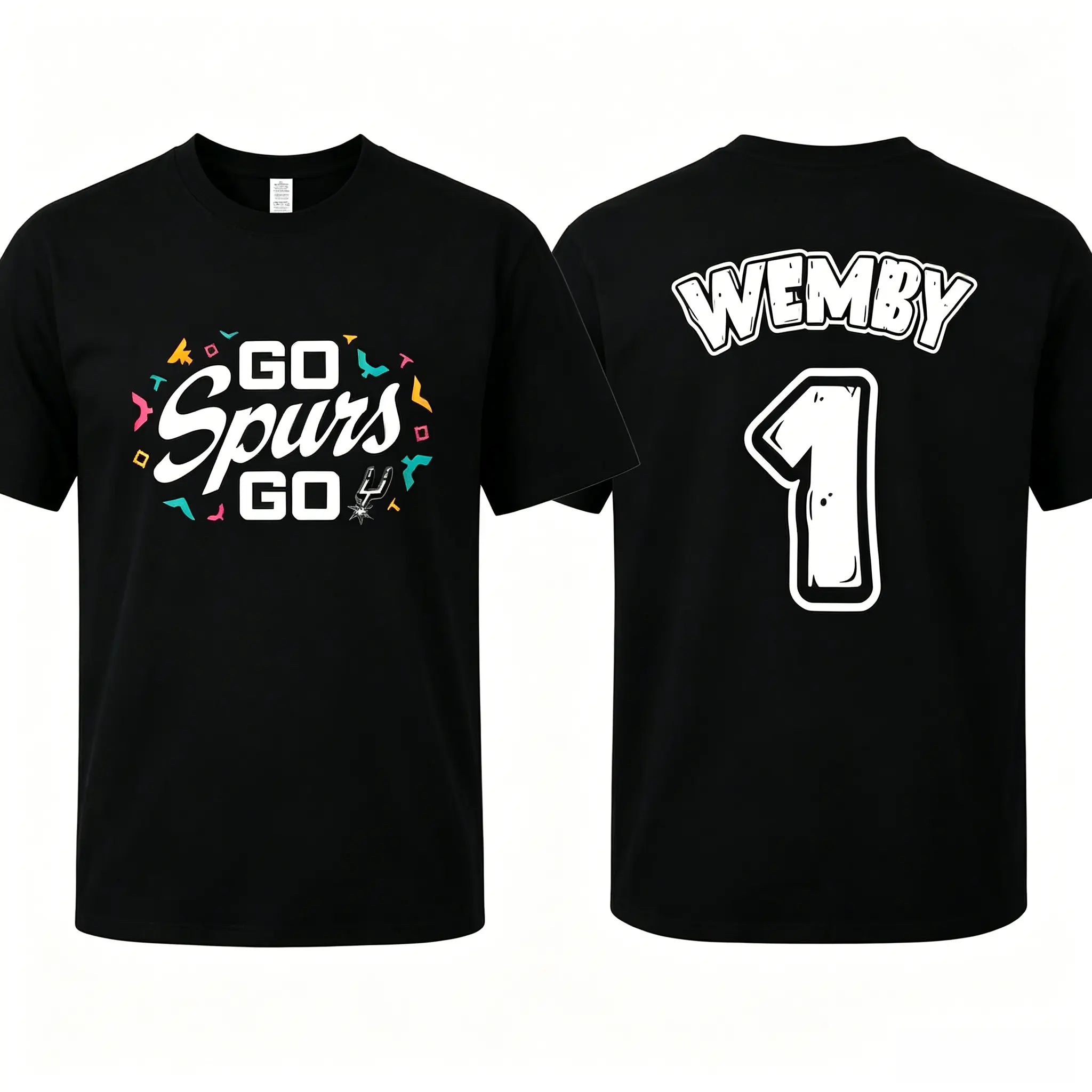 Go Spurs Go WEMBY # 1  T-Shirt