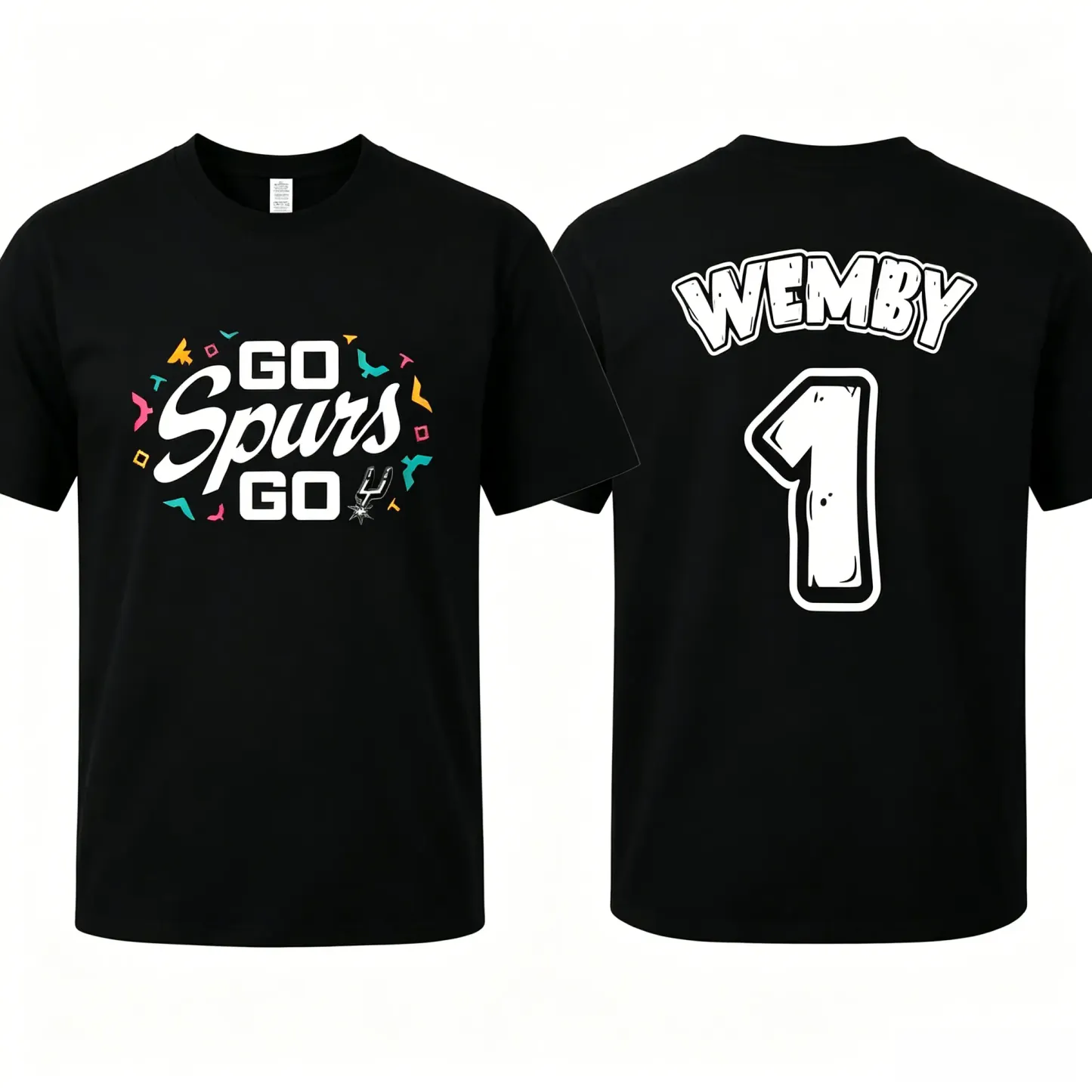Go Spurs Go WEMBY # 1  T-Shirt