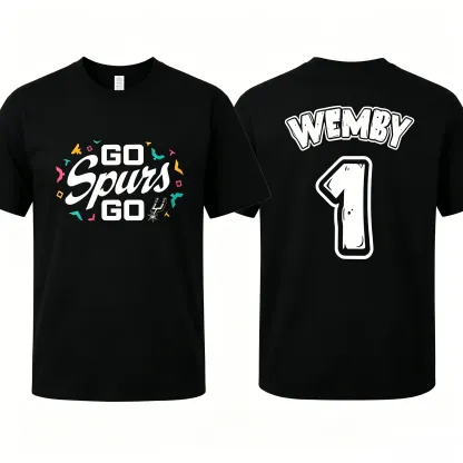 Go Spurs Go WEMBY # 1  T-Shirt
