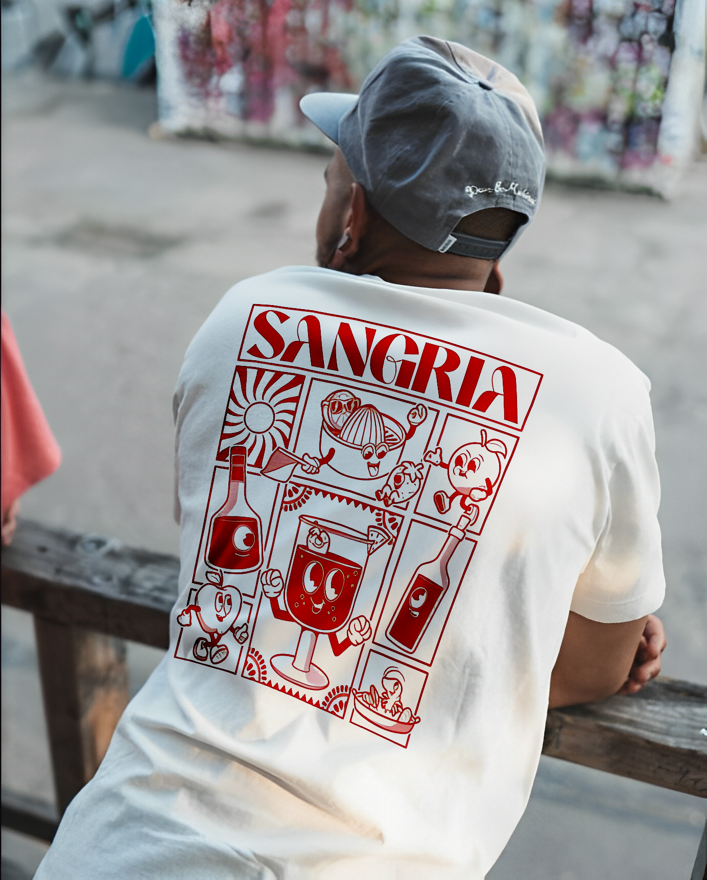 Sangria Printed T-shirt（Double-sided Print）