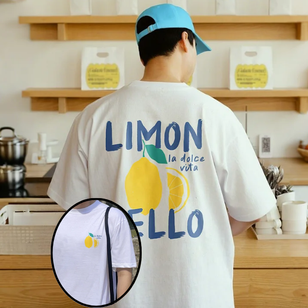 Limon La Dolce Vita Cello Printed T-shirt（Double-sided Print）