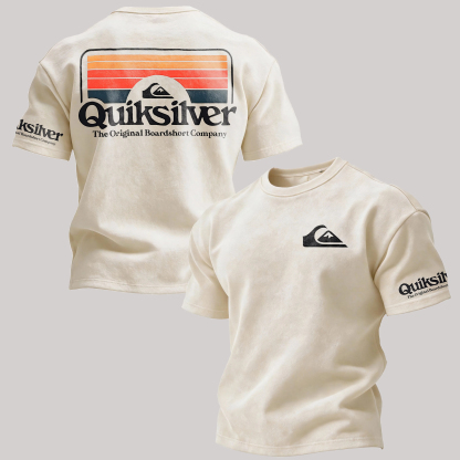 Quiksilver Retro Sunset Logo Printed Men's T-shirt