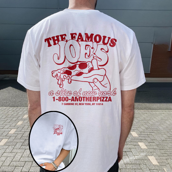 Joe's Pizza Printed T-shirt（Double-sided Print）