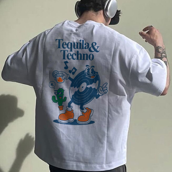 Tequila & Techno Printed T-shirt（Double-sided Print）