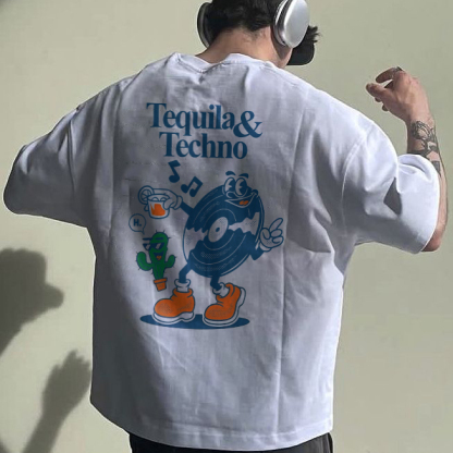 Tequila & Techno Printed T-shirt（Double-sided Print）