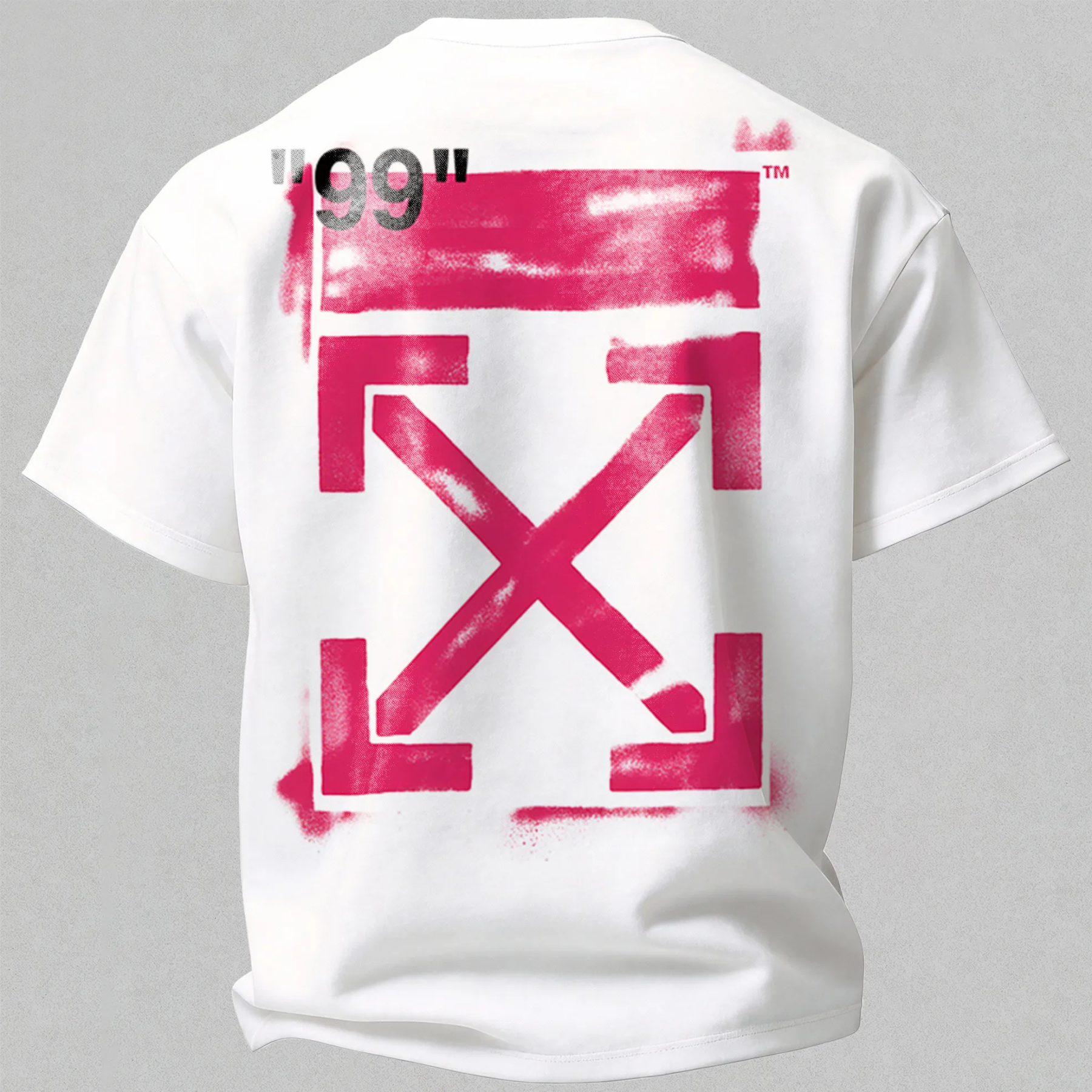 Off-White Spray Paint Arrow 99 Printed Men's T-shirt