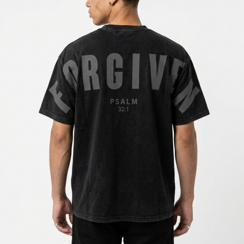 Forgiven Psalm 32：1 Print T-shirt